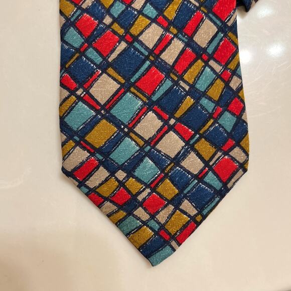 Missoni Cravatte silk tie Made In Spain - geometric pattern - Picture 1 of 6